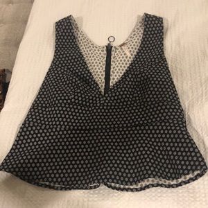 Free People deep vneck peplum top